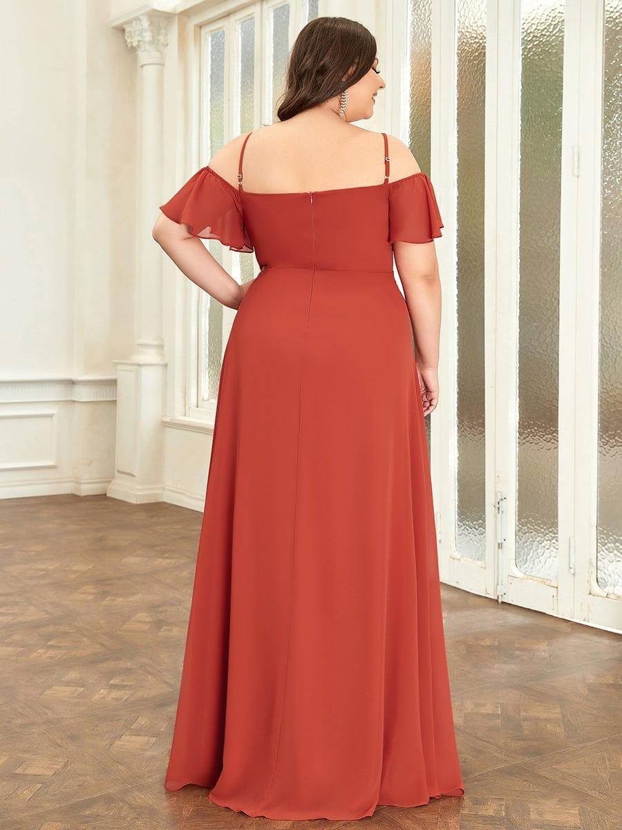 Burnt Orange Bridesmaid Dresses #style_ES00237BO