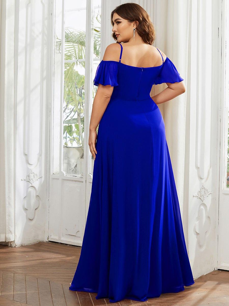 Meilleurs choix de robes de demoiselle d'honneur en satin #Couleur_Bleu Saphir