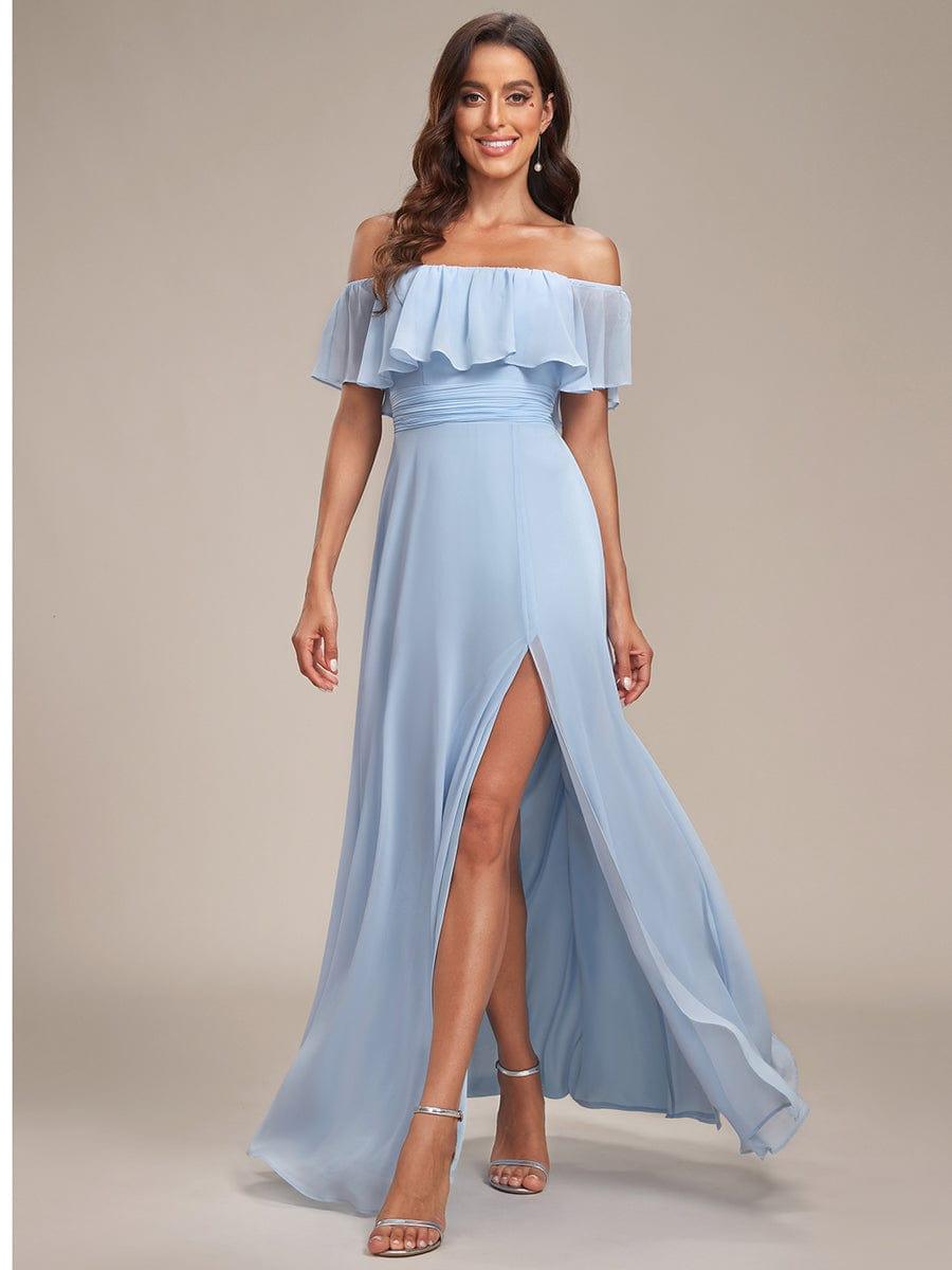 Blue Bridesmaid Dresses #style_ES00969BL