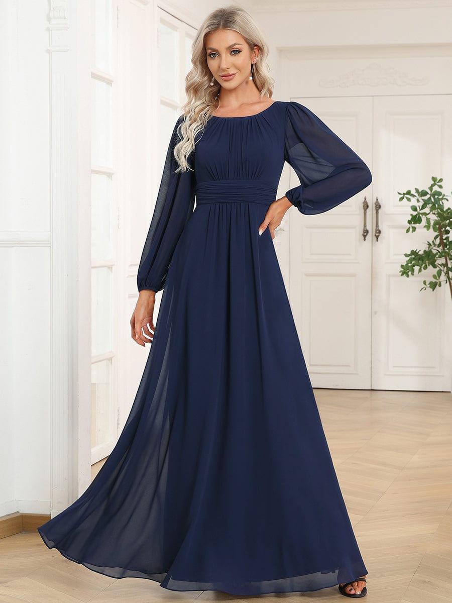 Robe classique à manches longues #Style_ES0106BNB
