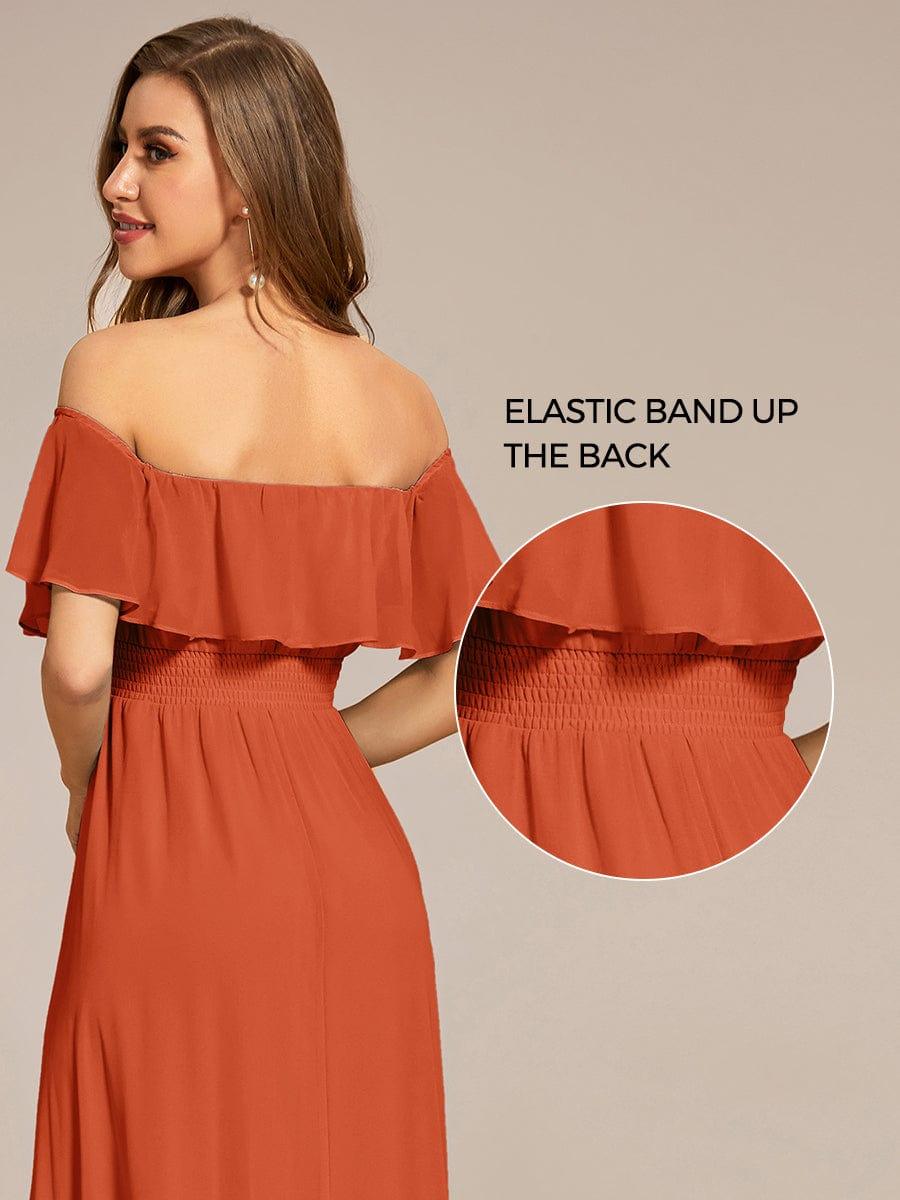 Burnt Orange Bridesmaid Dresses #style_ES01736BO