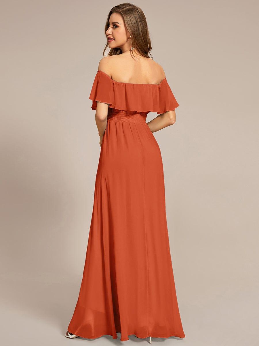 Burnt Orange Bridesmaid Dresses #style_ES01736BO