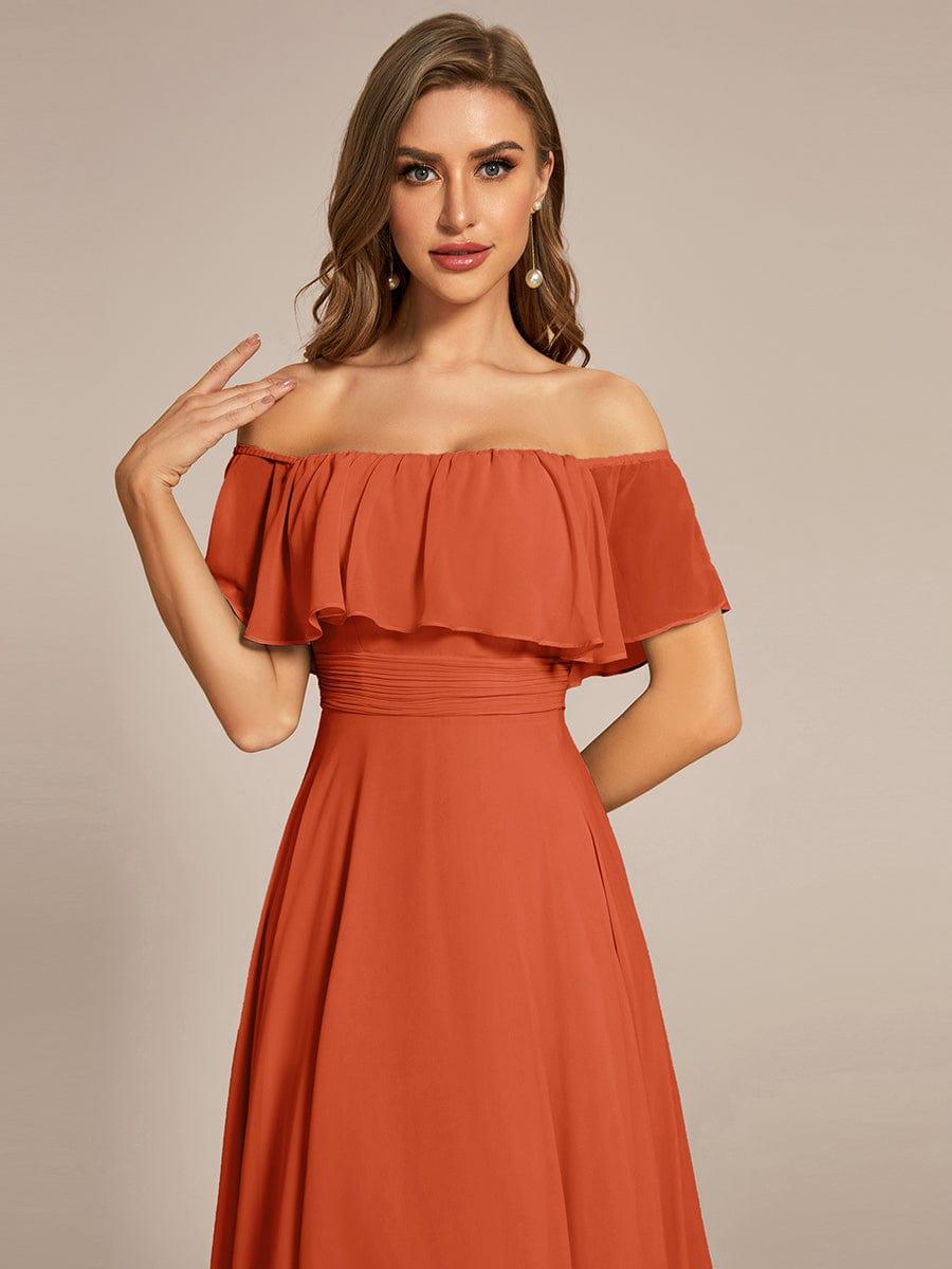 Burnt Orange Bridesmaid Dresses #style_ES01736BO
