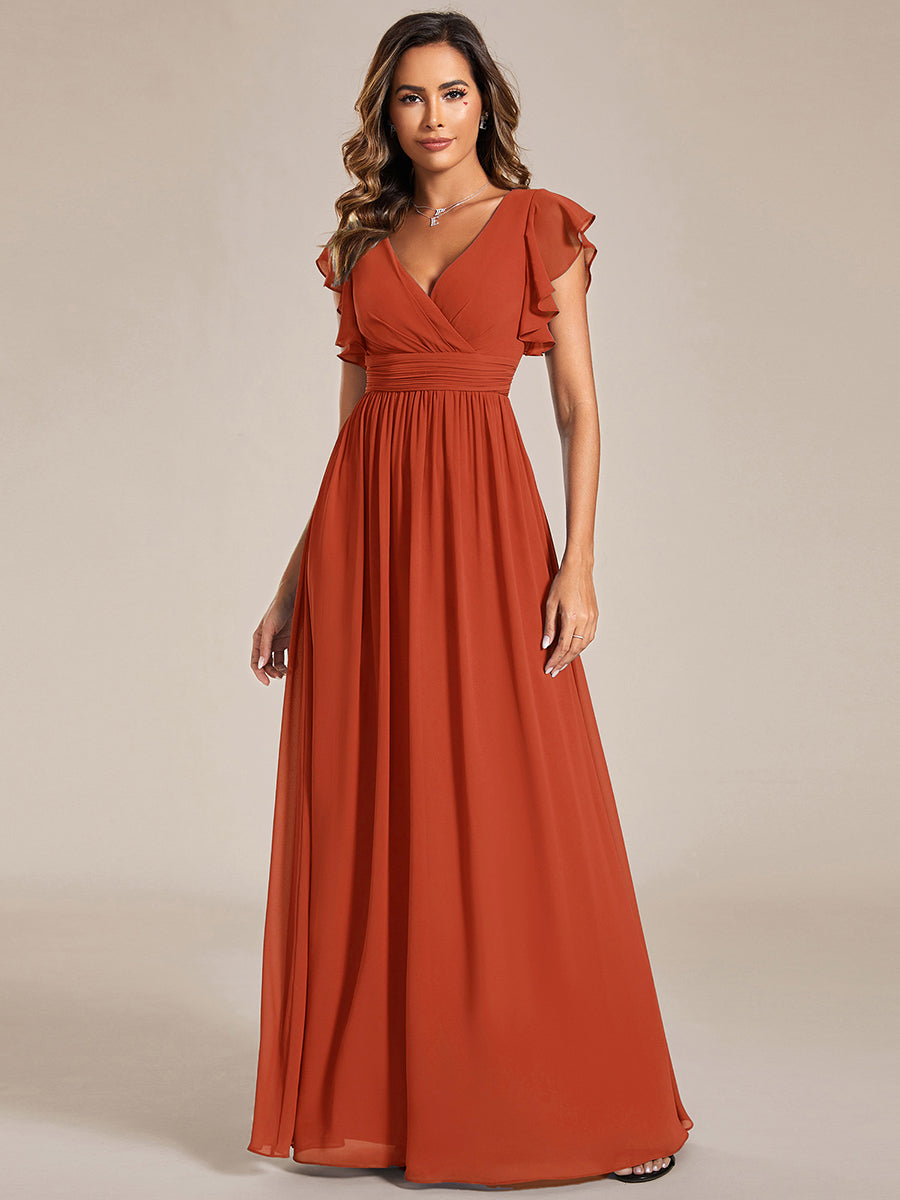 ever LILYANA|Robe de demoiselle d'honneur en mousseline avec dos découpé