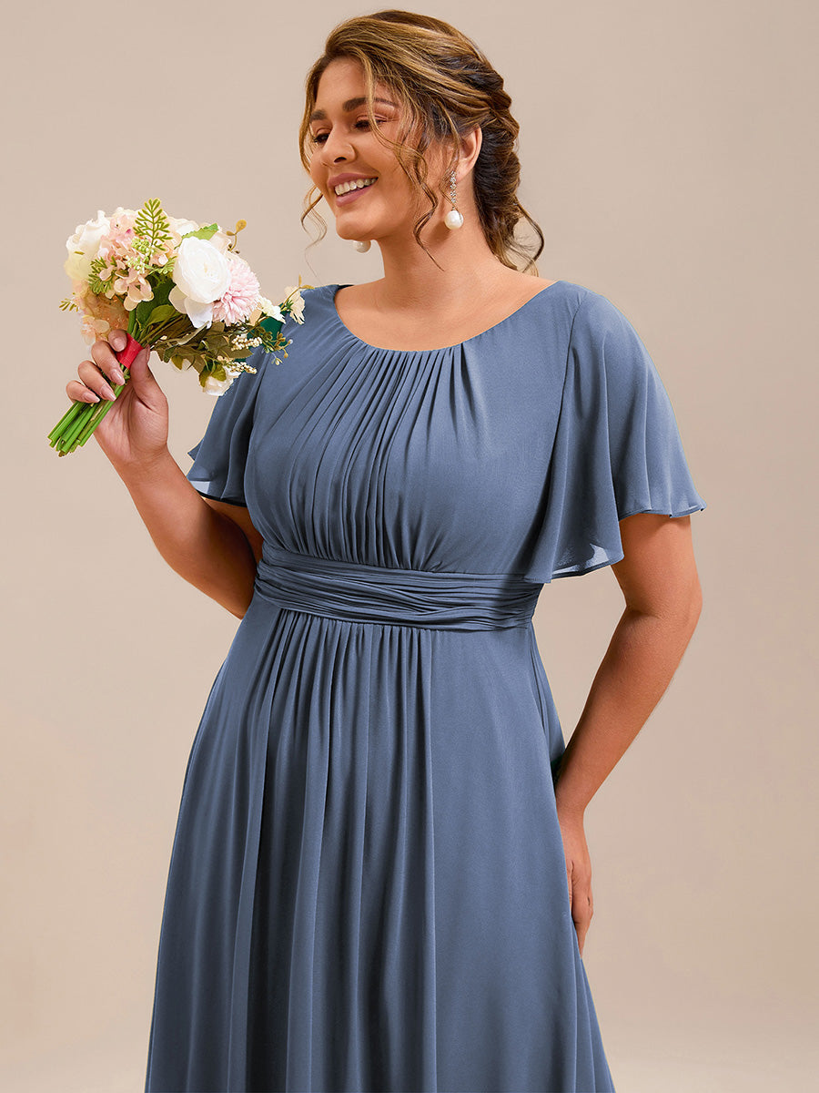 Meilleurs choix de robes de demoiselle d'honneur en satin #Couleur_Marine Fume