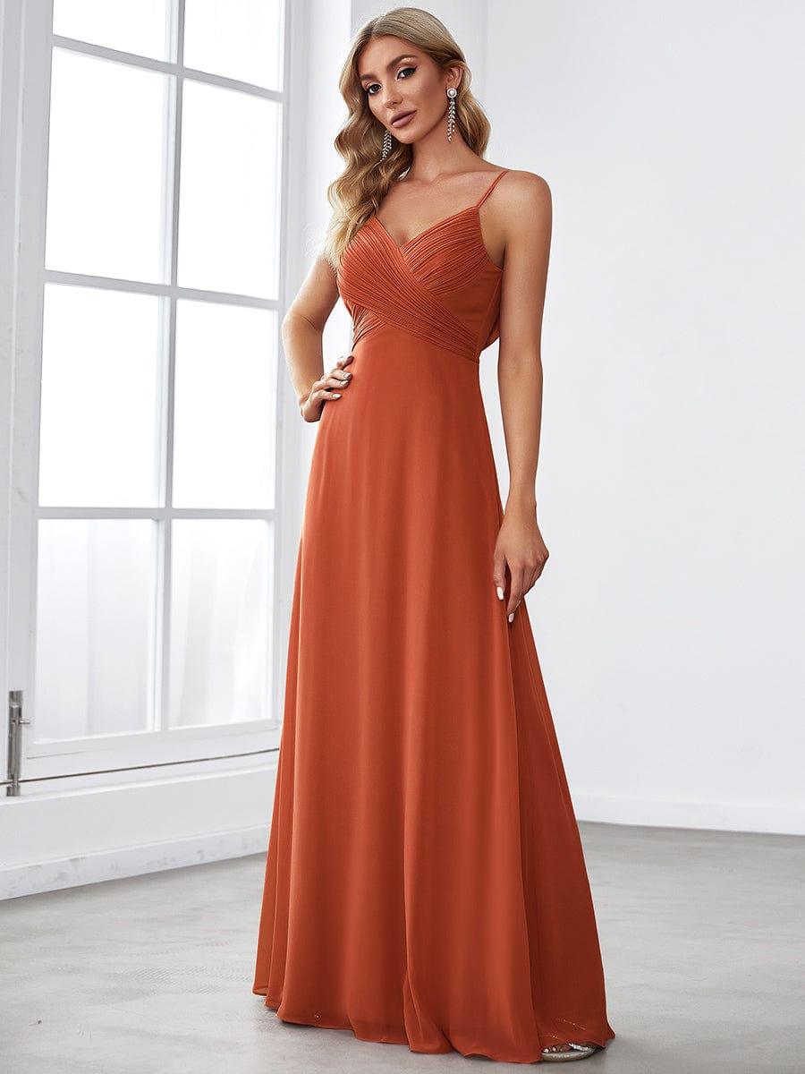 Burnt Orange Bridesmaid Dresses #style_ES80026BO