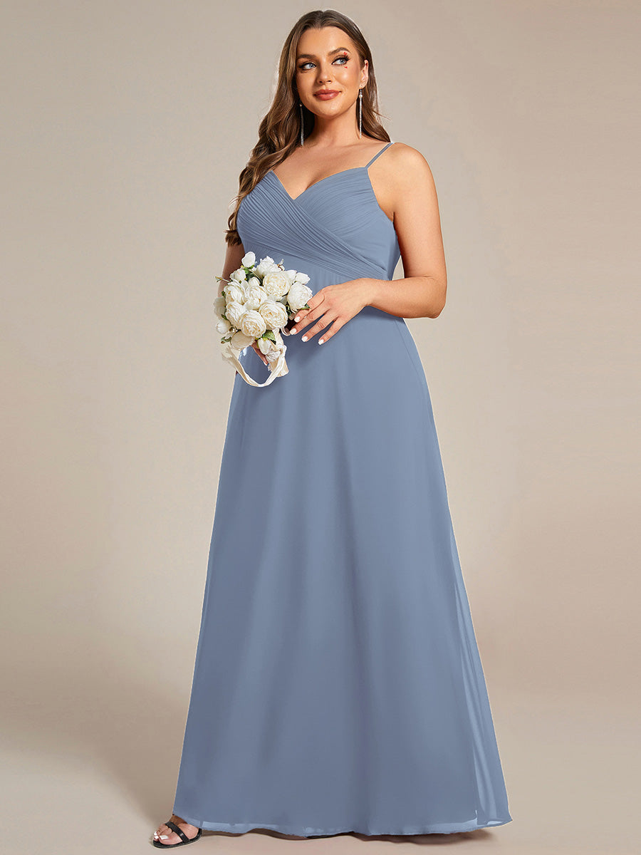 Robe de demoiselle d'honneur drapée au dos avec décolleté en cœur #Couleur_Bleu Ardoise