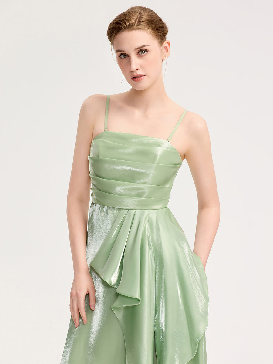 ever VIRELIA|Robe fendue en satin sans manches