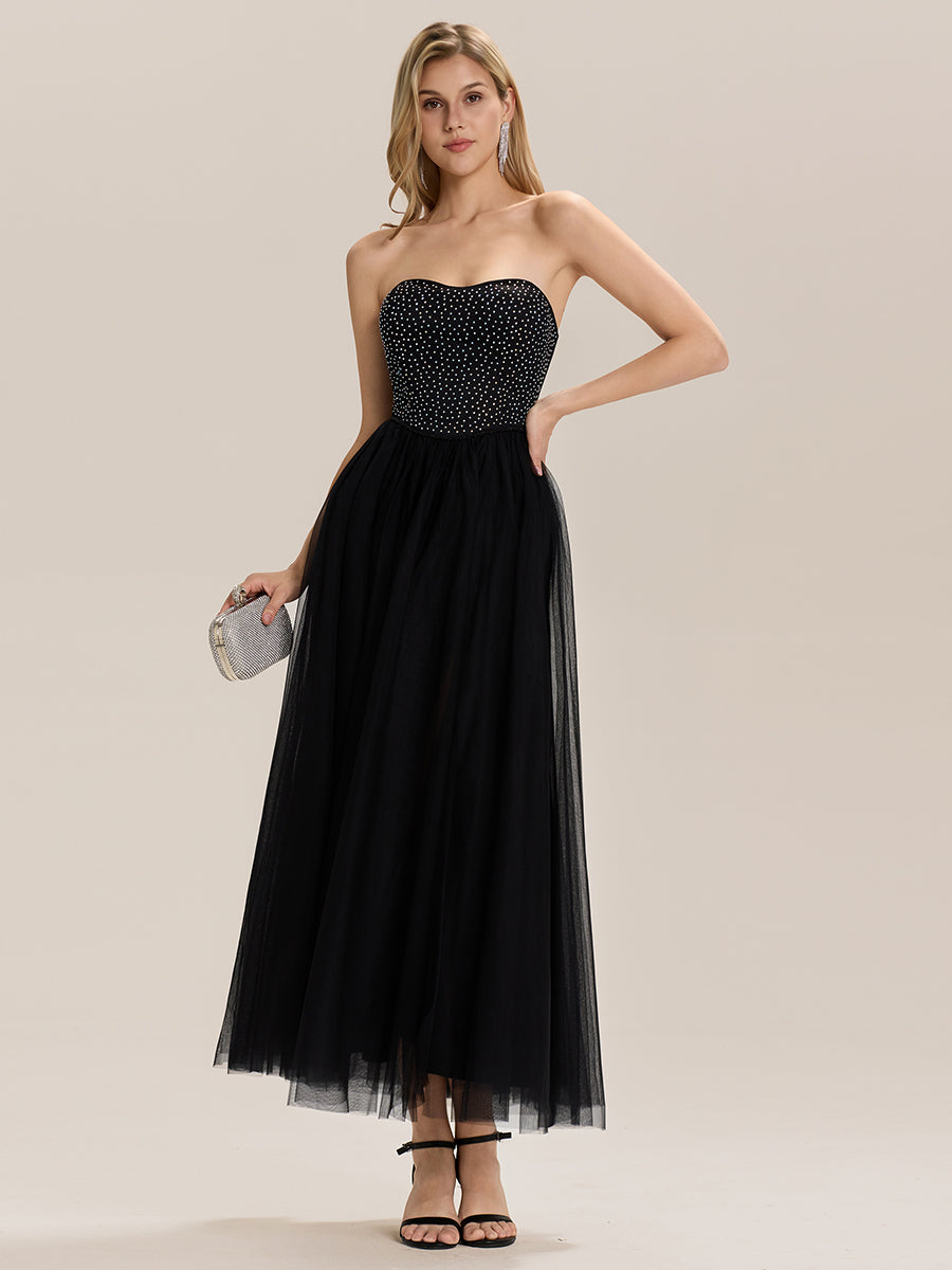 Robe de mariée dos nu fendue sur le côté #Couleur_Noir