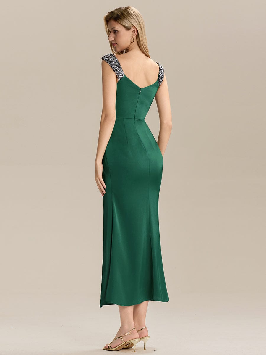 Meilleurs choix de robes de demoiselle d'honneur en satin #Couleur_Vert Fonce