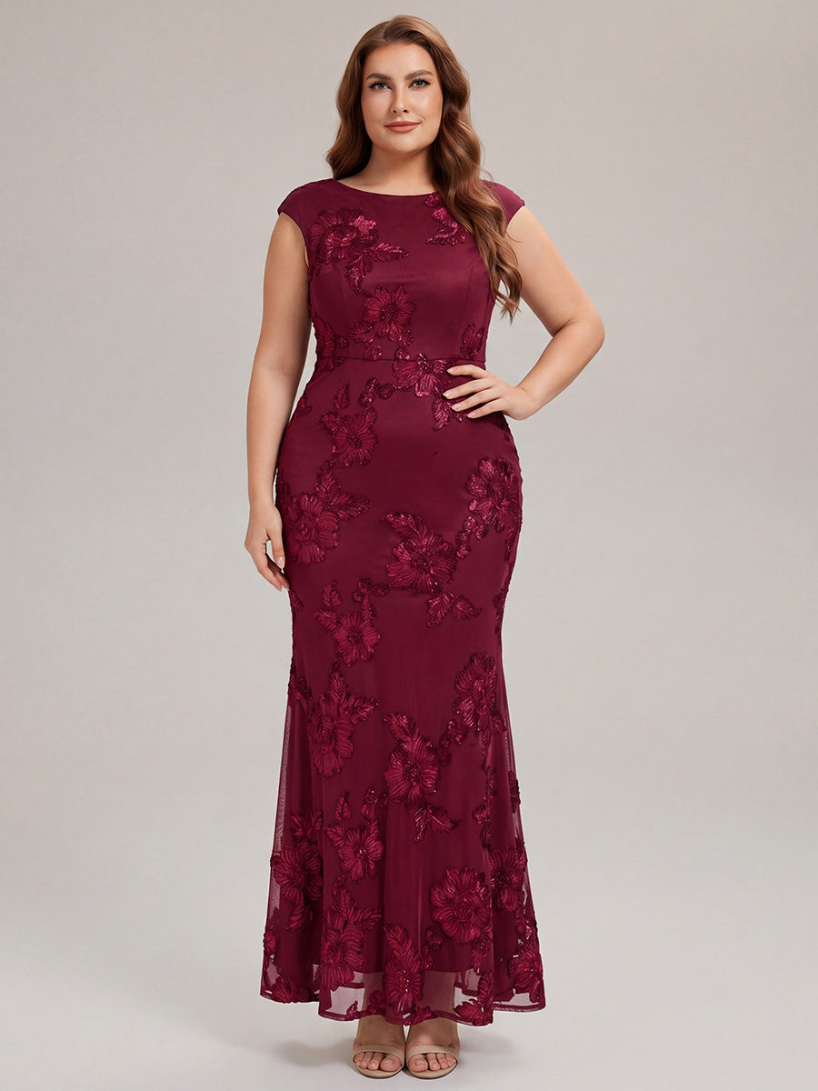 Robe Midi Sirène Sans Manches à Épaule Unique en Tissu à Faible Élasthanne Robe de Soirée Chic #Couleur_Bordeaux