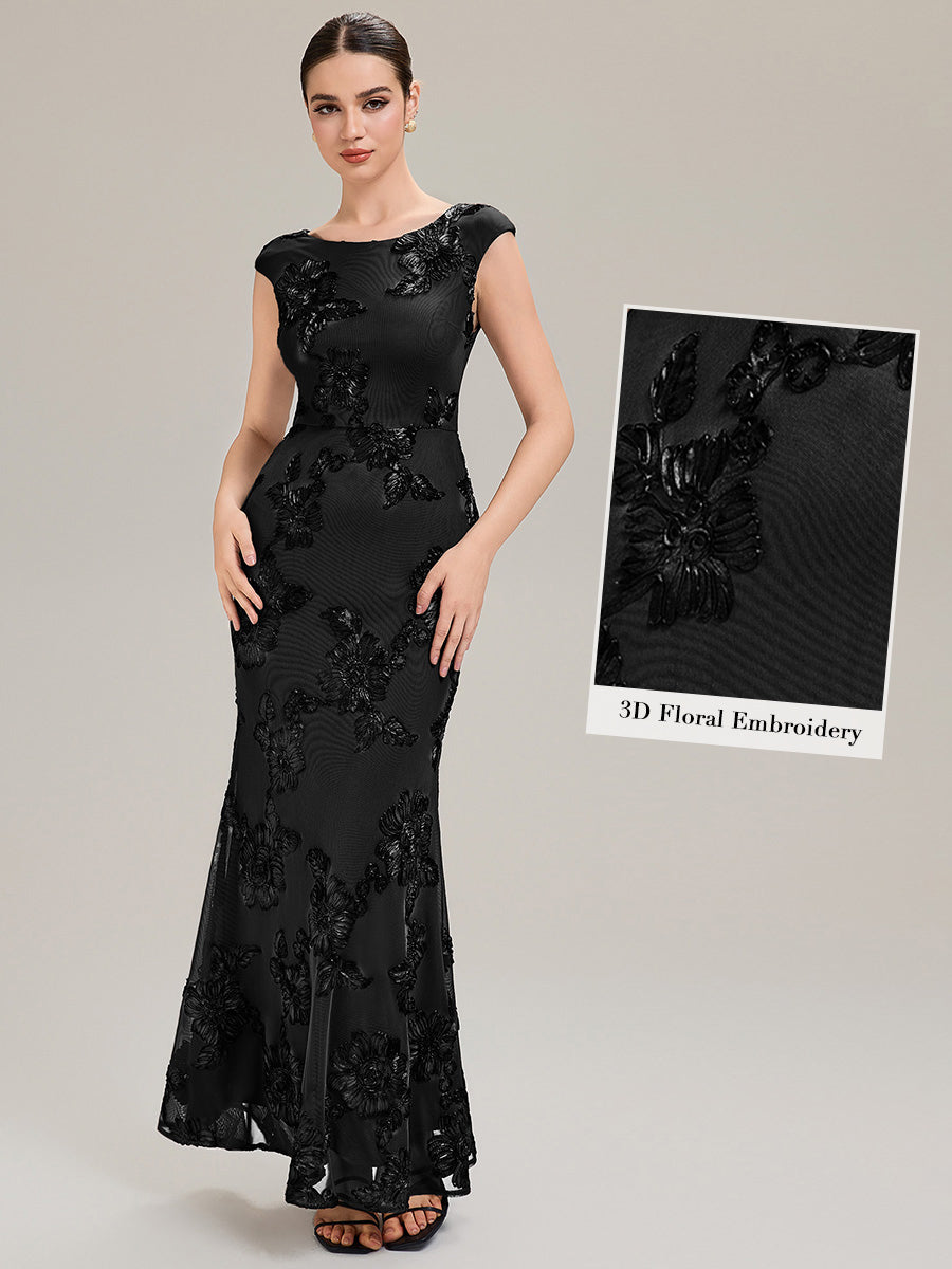 Robe Midi Sirène Sans Manches à Épaule Unique en Tissu à Faible Élasthanne Robe de Soirée Chic #Couleur_Noir