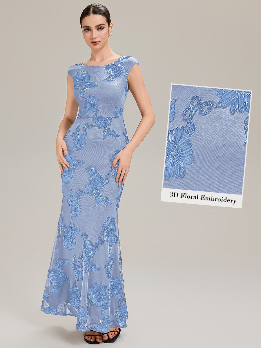 Robe Midi Sirène Sans Manches à Épaule Unique en Tissu à Faible Élasthanne Robe de Soirée Chic #Couleur_Bleu Glace
