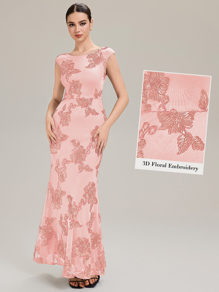Robe Midi Sirène Sans Manches à Épaule Unique en Tissu à Faible Élasthanne Robe de Soirée Chic #Couleur_Rose