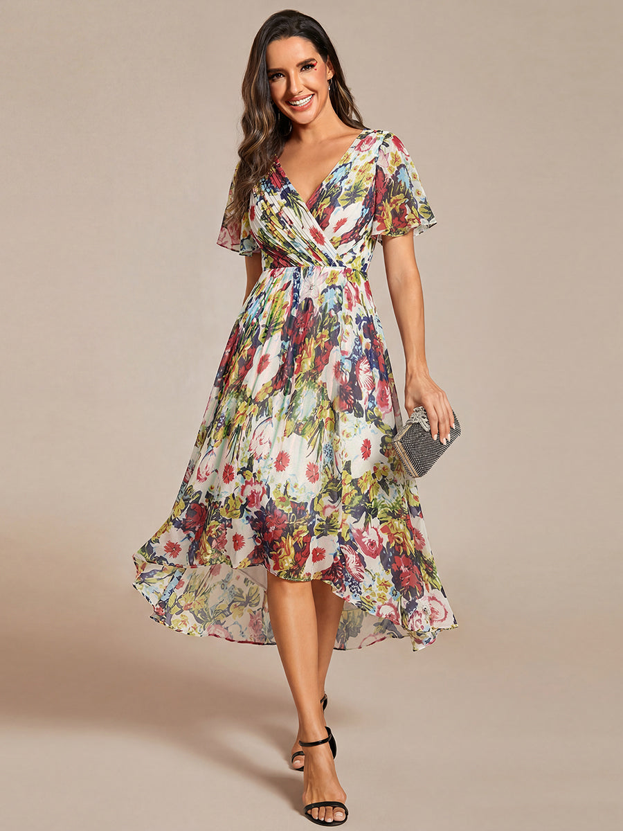 Robes de demoiselle d'honneur dos nu avec nœuds #Couleur_Creme Imprime