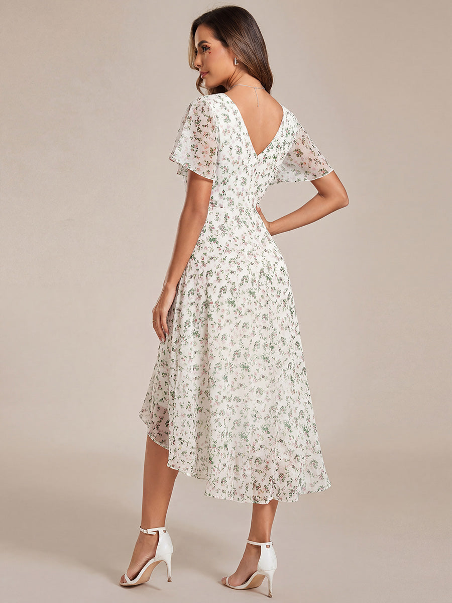 Robes de demoiselle d'honneur dos nu avec nœuds #Couleur_Blanc Vert