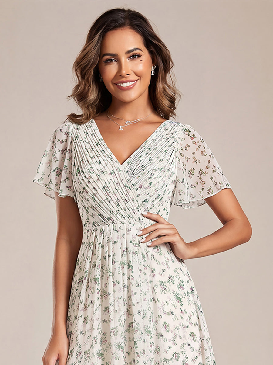 Robes de demoiselle d'honneur dos nu avec nœuds #Couleur_Blanc Vert