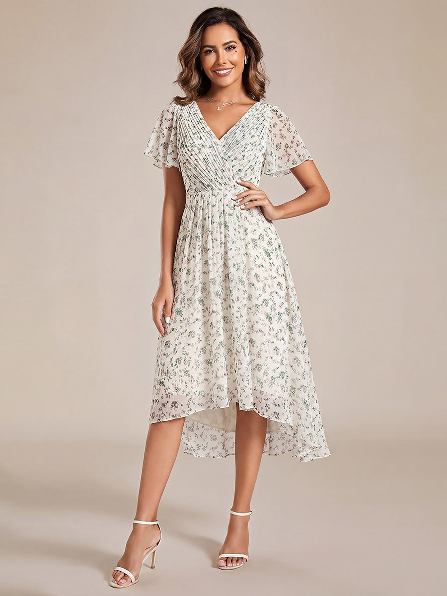 Robes de demoiselle d'honneur dos nu avec nœuds #Couleur_Blanc Vert