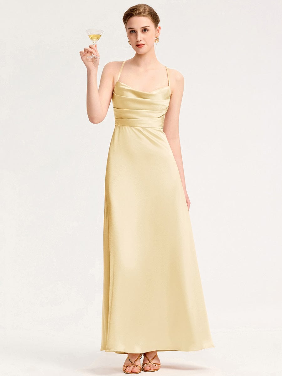 Meilleurs choix de robes de demoiselle d'honneur en satin #Style_MS02439YL