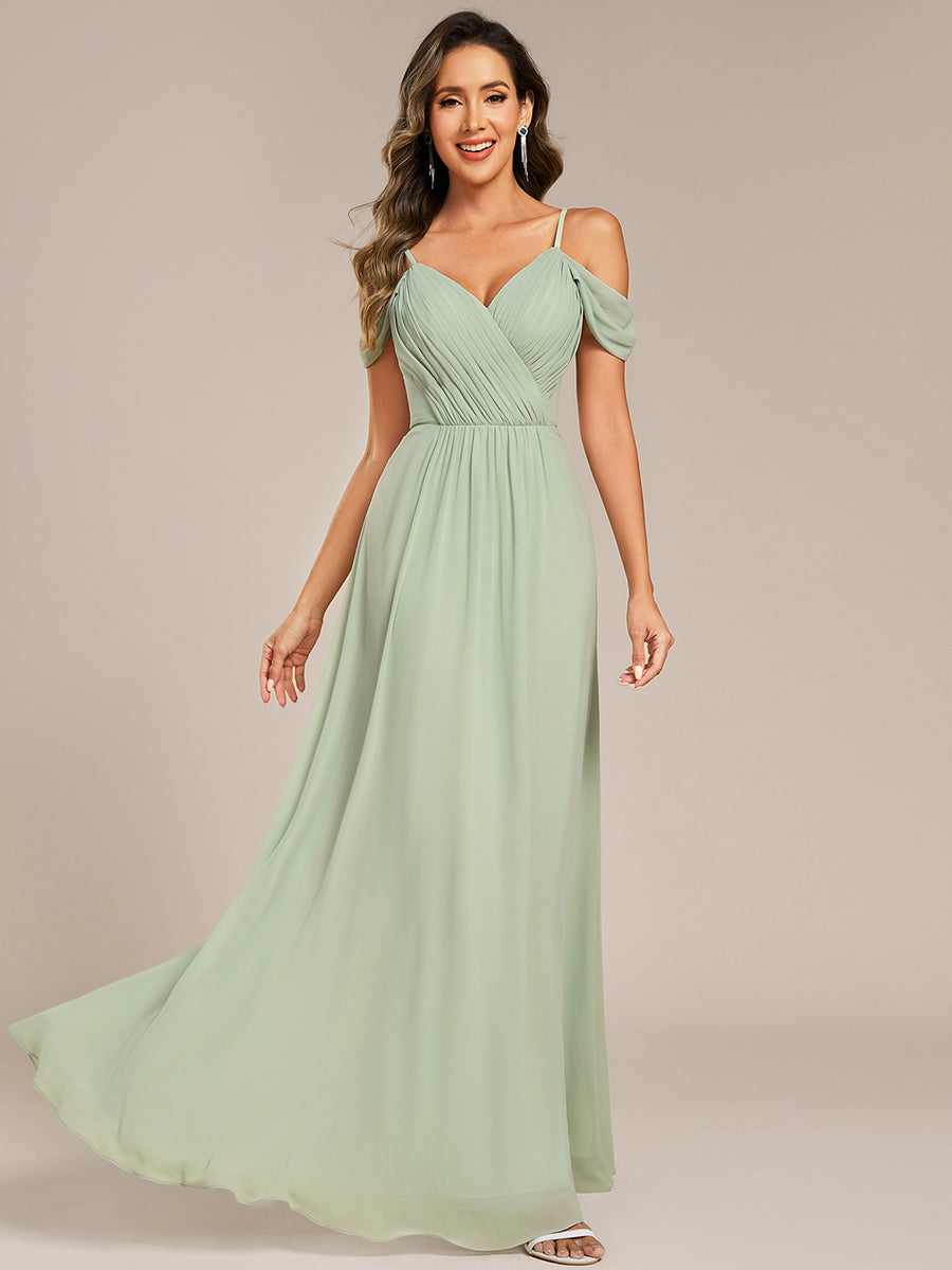 Robe de demoiselle d'honneur transparente dos nu #Couleur_Menthe Verte