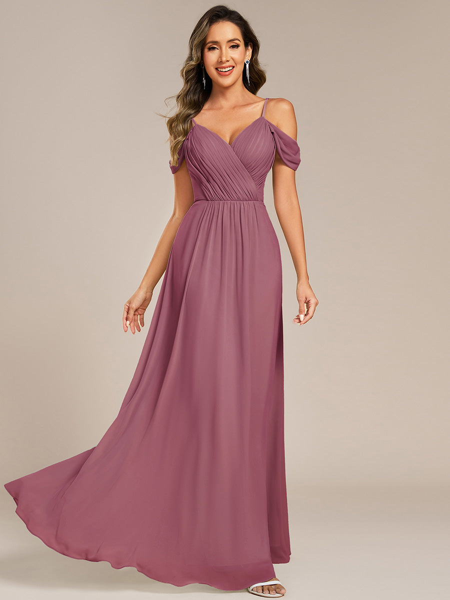 Robe de demoiselle d'honneur transparente dos nu #Couleur_Orchidee