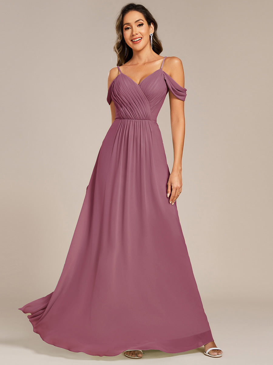 Robe de demoiselle d'honneur transparente dos nu #Couleur_Orchidee