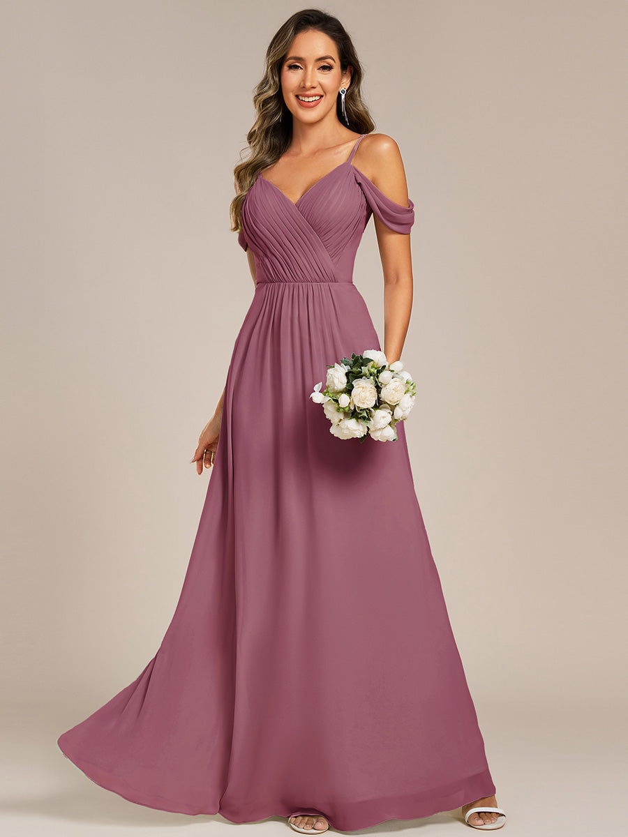 Robe de demoiselle d'honneur transparente dos nu #Couleur_Orchidee