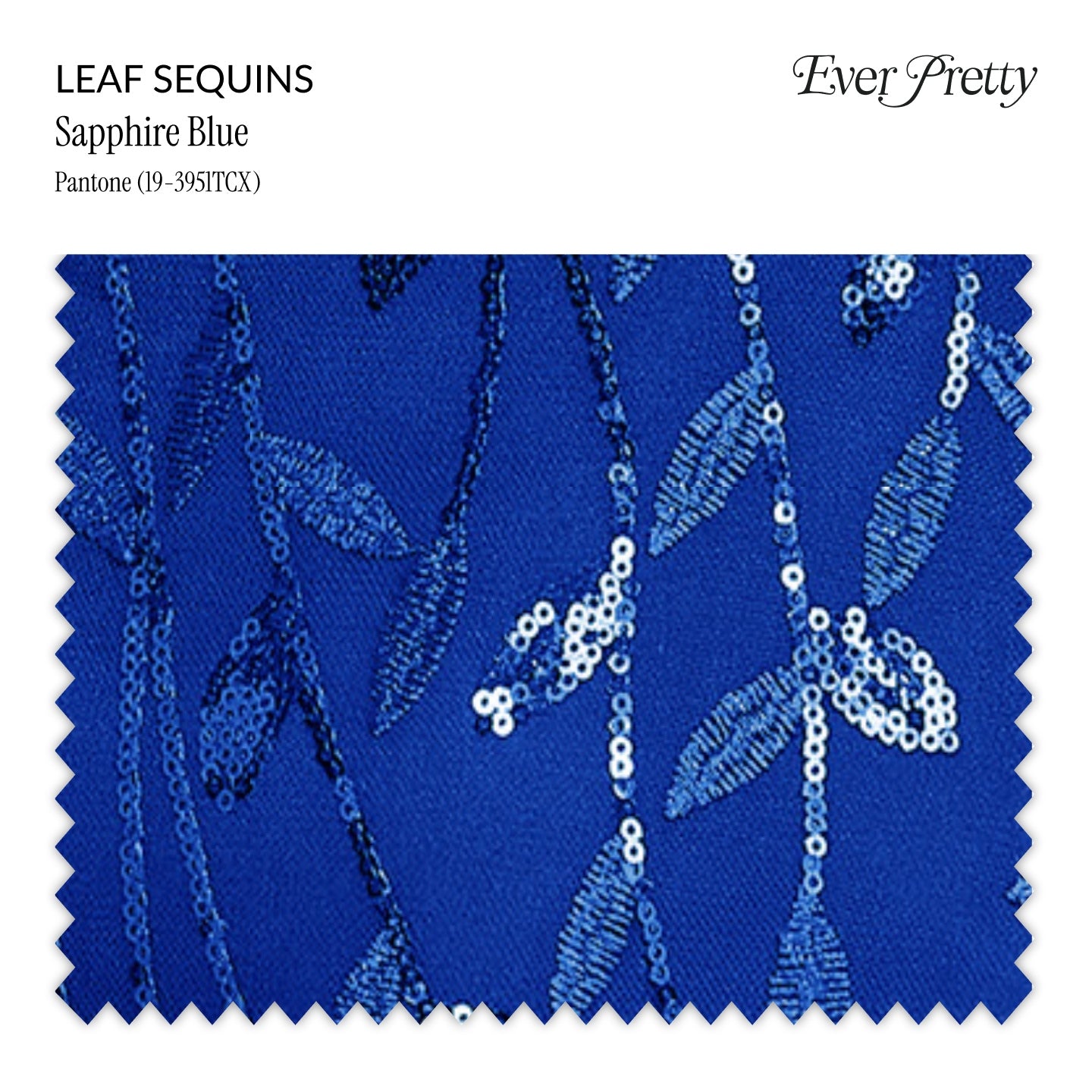 Ever-Pretty Échantillon de Sequins Feuille#Couleur_Bleu Saphir