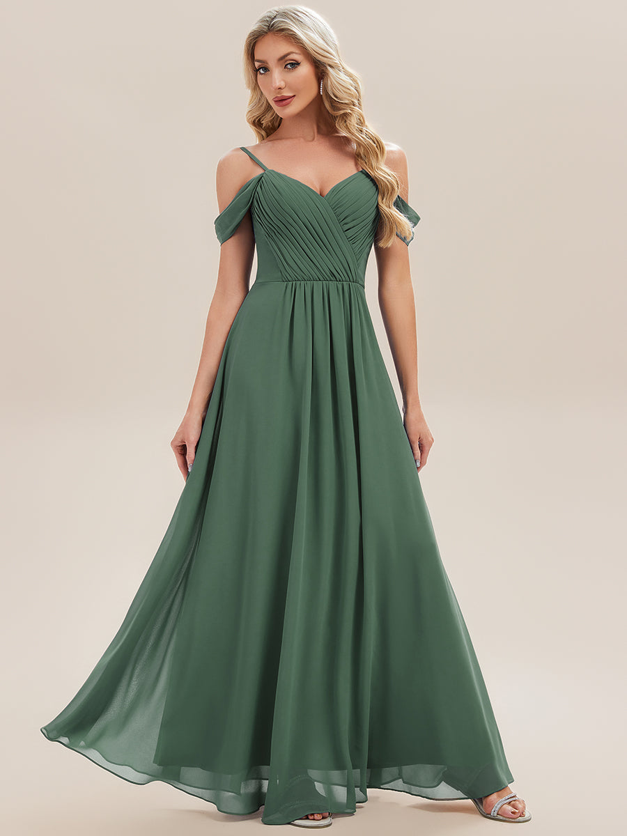 Robe de demoiselle d'honneur transparente dos nu #Couleur_Eucalyptus