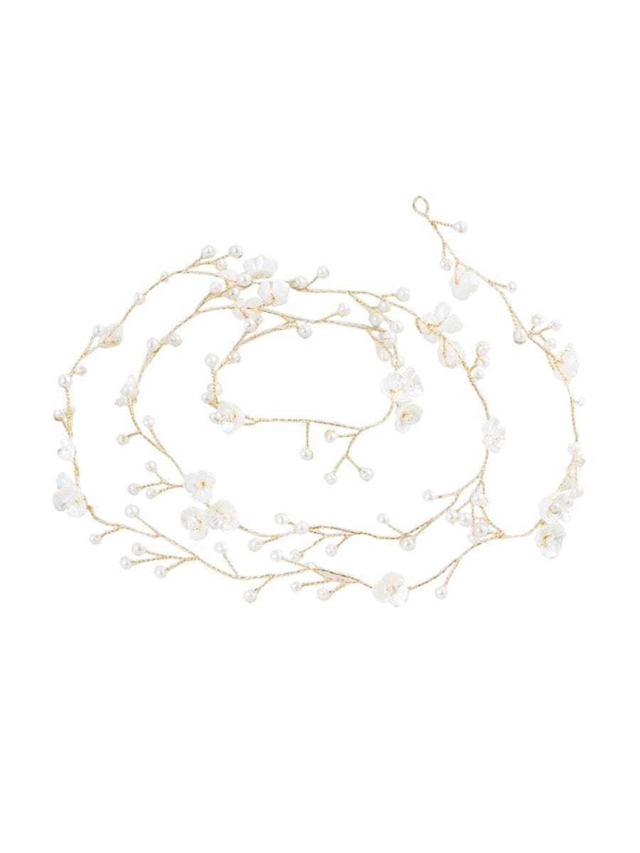 Accessoire cheveux d'un mètre Long tissage de perles fait à la main #Couleur_Or Accessoire cheveux d'un mètre Long tissage de perles fait à la main