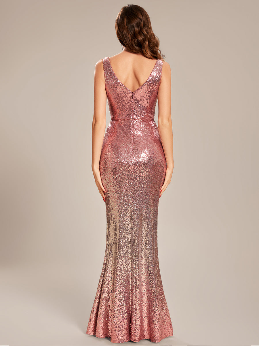 Taille personnalisée Robe de bal à sequins Bodycan à col en V profond sans manches #Couleur_Orchidee Taille personnalisée Robe de bal à sequins Bodycan à col en V profond sans manches