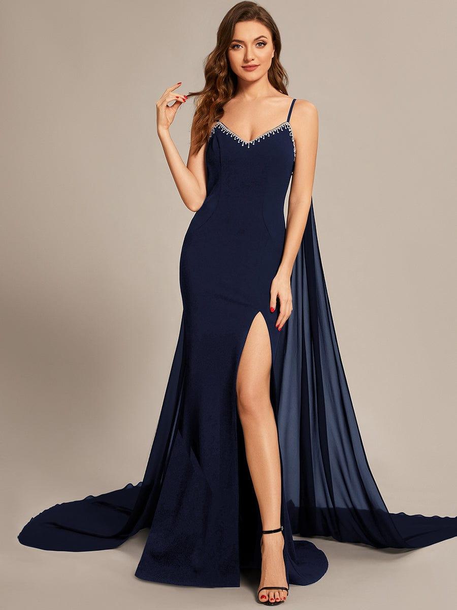 Taille personnalisée Robes de bal en mousseline Bretelles fines Sequin #Couleur_Noir Taille personnalisée Robes de bal en mousseline Bretelles fines Sequin
