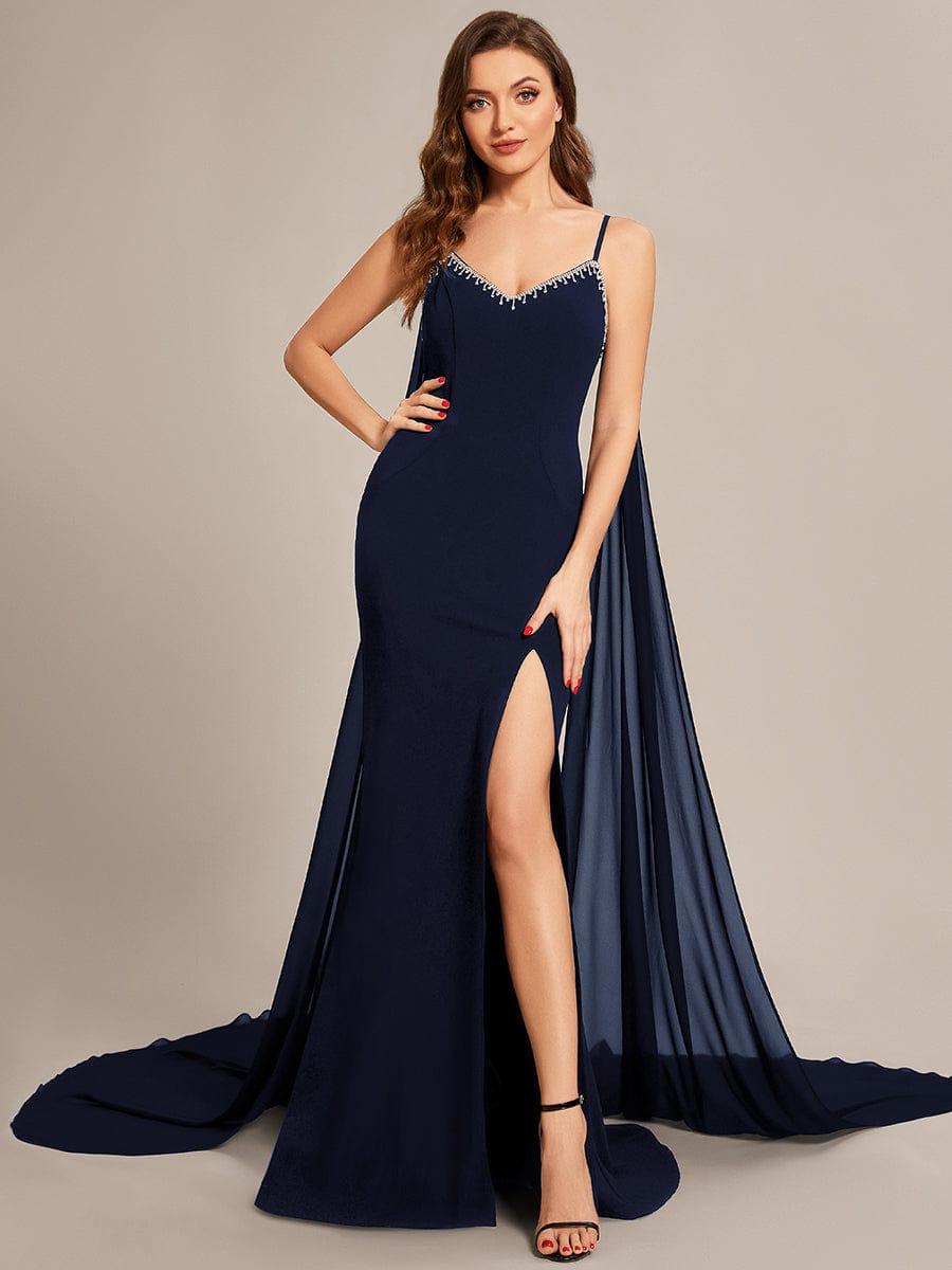 Taille personnalisée Robes de bal en mousseline Bretelles fines Sequin #Couleur_Noir Taille personnalisée Robes de bal en mousseline Bretelles fines Sequin