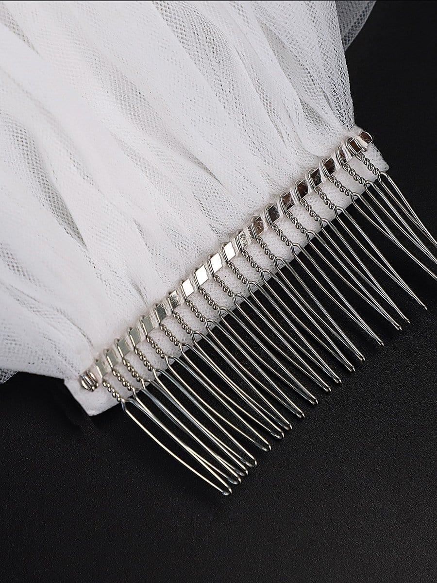 Voile de mariée cathédrale en tulle à plusieurs niveaux #Longueur_Longue