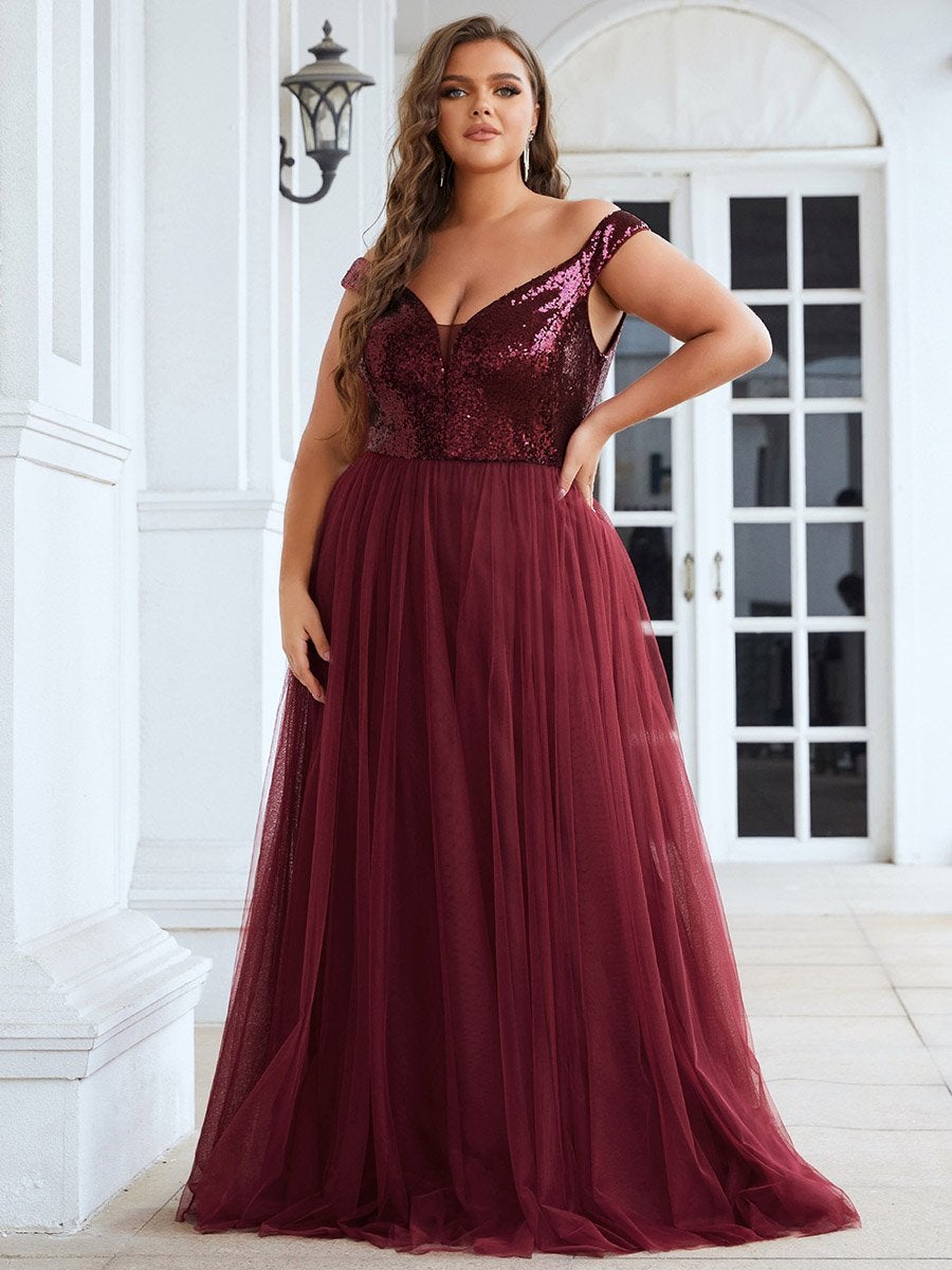 Taille personnalisée Robe de soirée sans manches paillettes taille haute #Couleur_Bleu Marine Taille personnalisée Robe de soirée sans manches paillettes taille haute