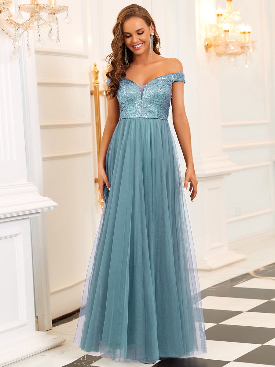 Taille personnalisée Robe de soirée sans manches paillettes taille haute #Couleur_Bleu Marine Taille personnalisée Robe de soirée sans manches paillettes taille haute
