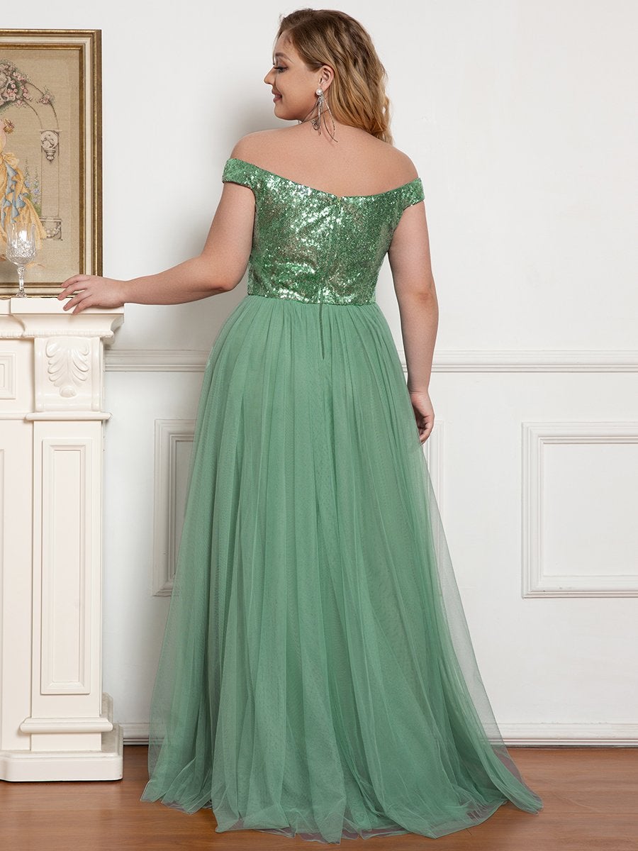 Taille personnalisée Robe de soirée sans manches paillettes taille haute #Couleur_Bleu Marine Taille personnalisée Robe de soirée sans manches paillettes taille haute