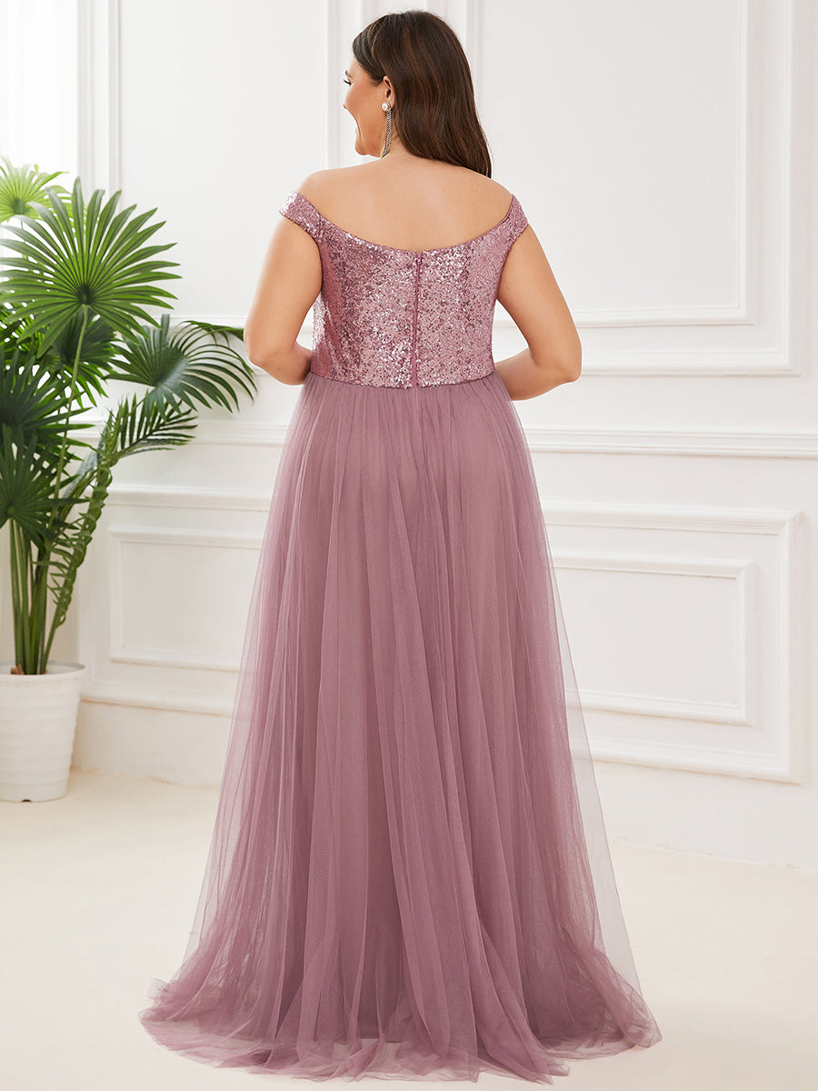 Taille personnalisée Robe de soirée sans manches paillettes taille haute #Couleur_Bleu Marine Taille personnalisée Robe de soirée sans manches paillettes taille haute