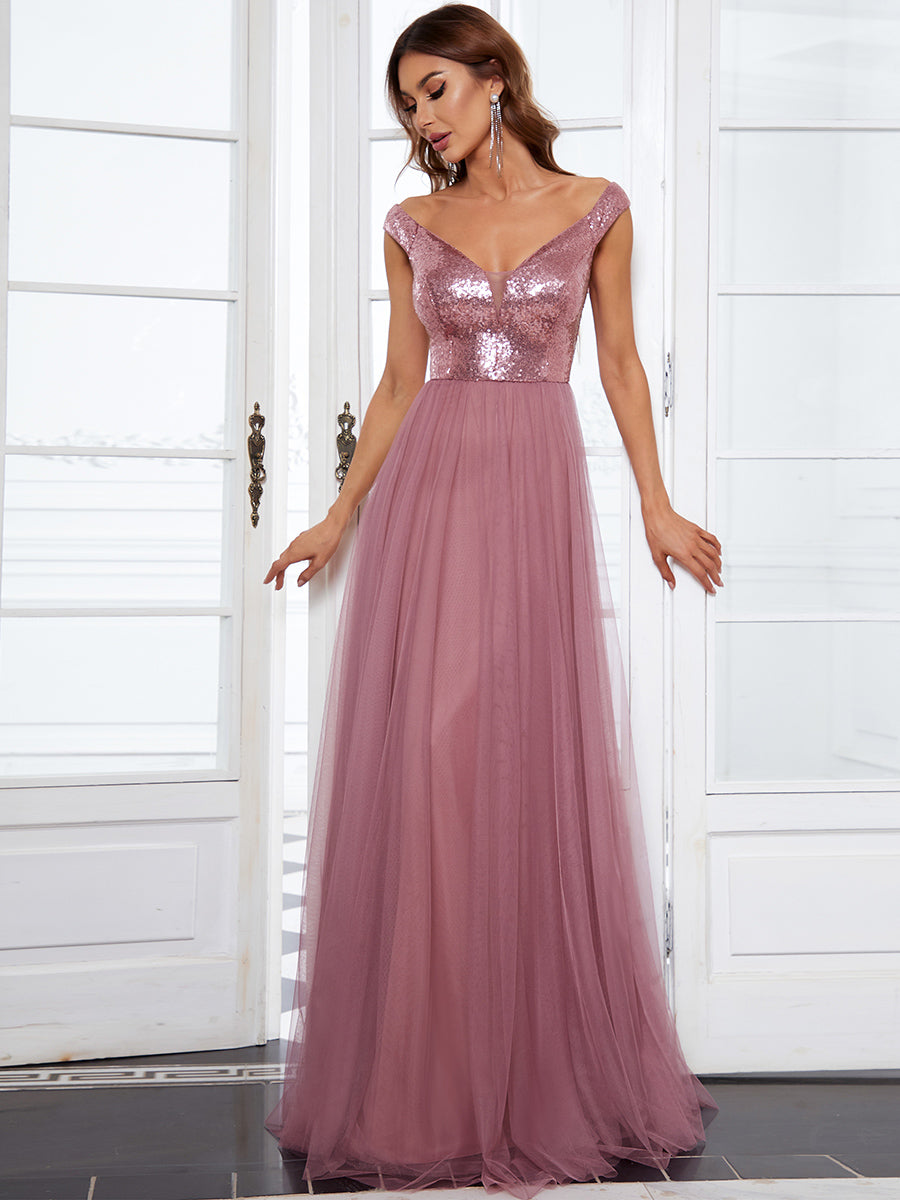 Taille personnalisée Robe de soirée sans manches paillettes taille haute #Couleur_Bleu Marine Taille personnalisée Robe de soirée sans manches paillettes taille haute