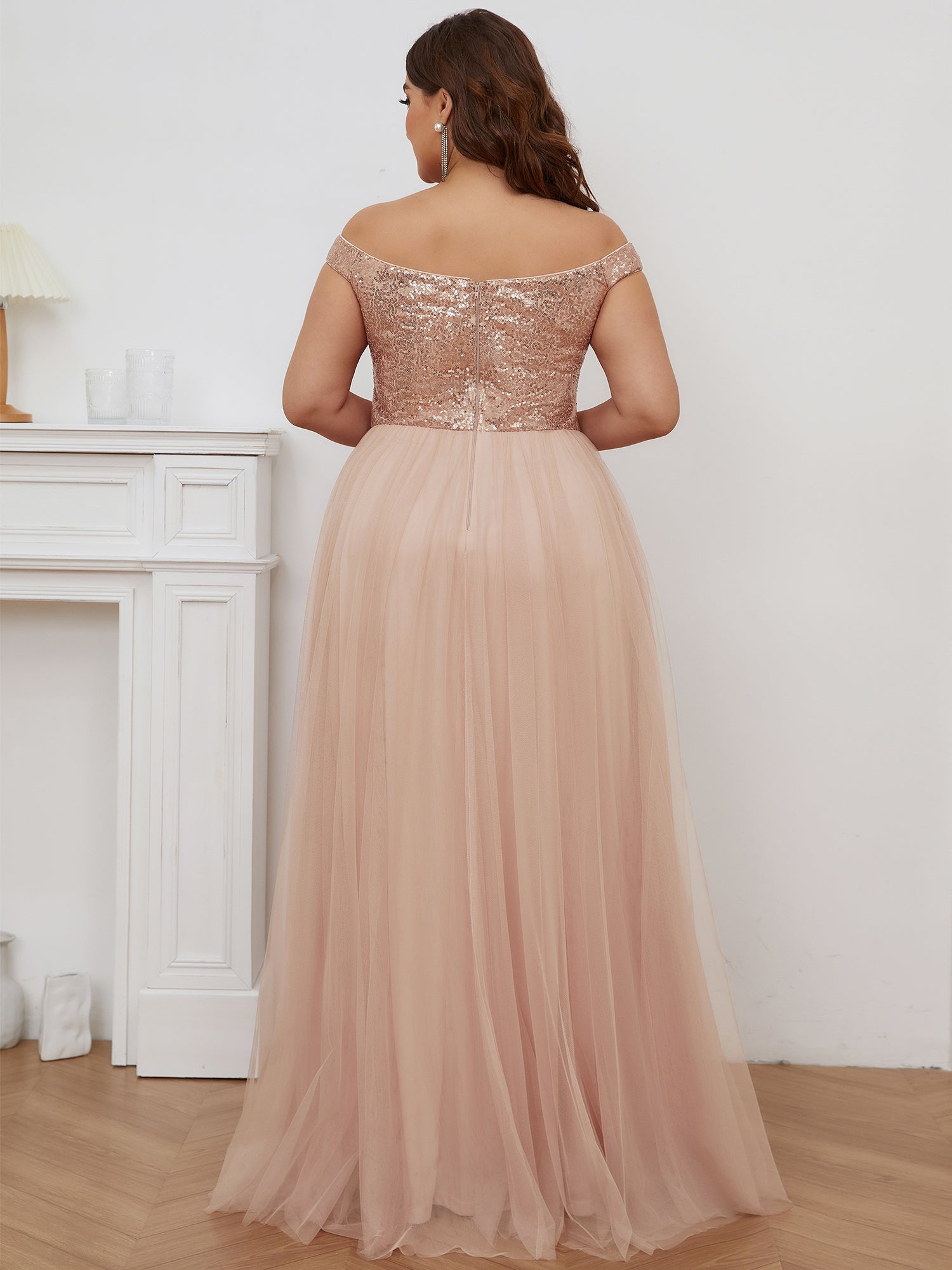 Taille personnalisée Robe de soirée sans manches paillettes taille haute #Couleur_Bleu Marine Taille personnalisée Robe de soirée sans manches paillettes taille haute