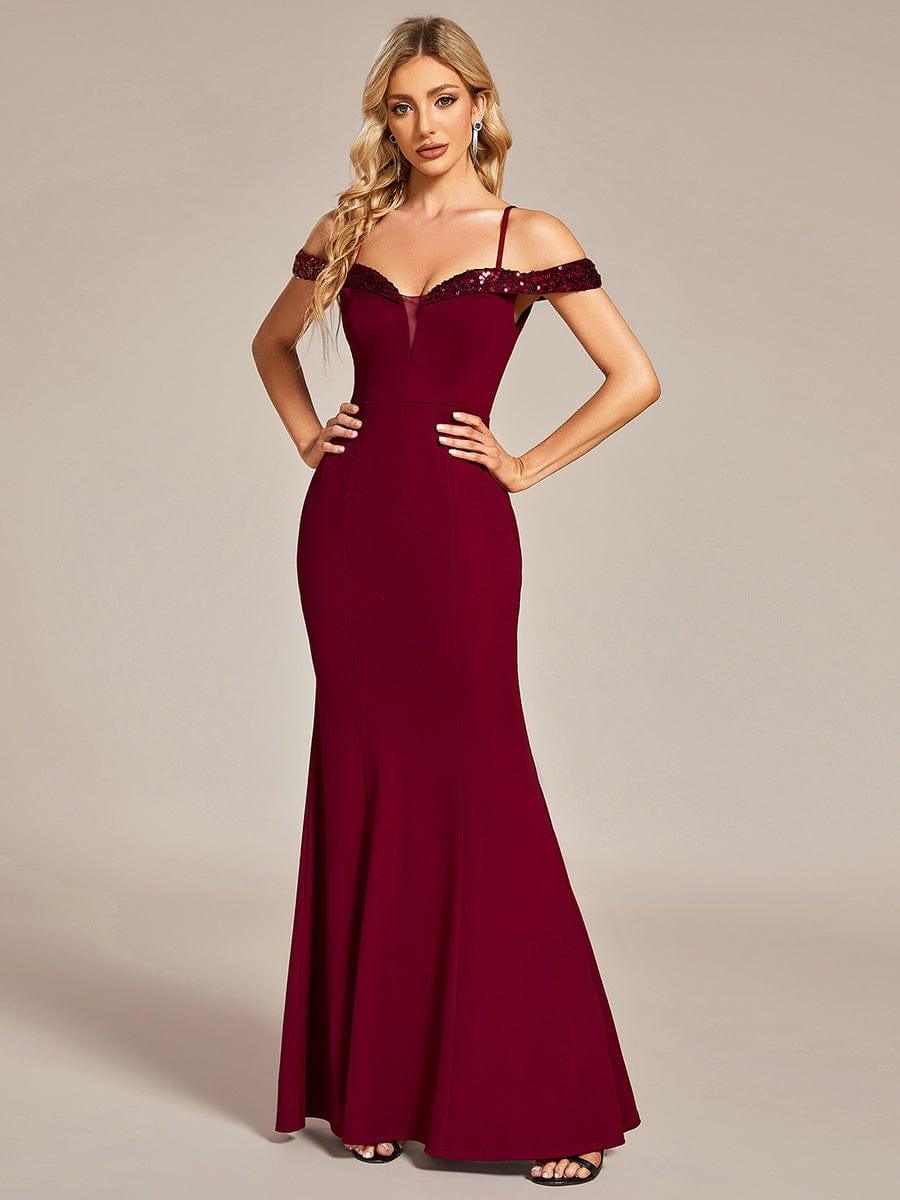Robe de soirée élégante à manches à paillettes Bretelles Fines #Couleur_Noir Robe de soirée élégante à manches à paillettes Bretelles Fines