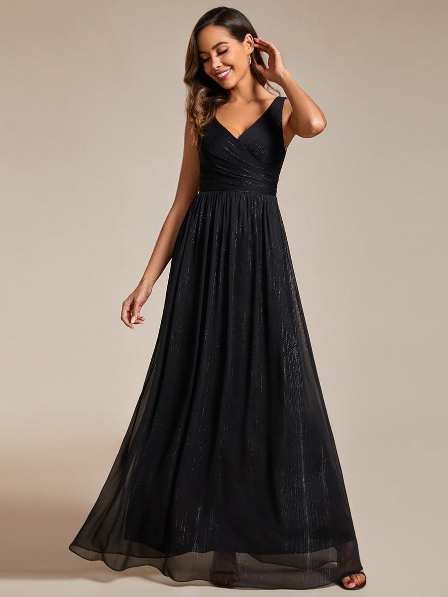 Robe De Soirée Femme à Paillettes Ever-Pretty - Col En V Devant/derrière, Taille Empire | Pour Mariage, Gala, Soirée élégante