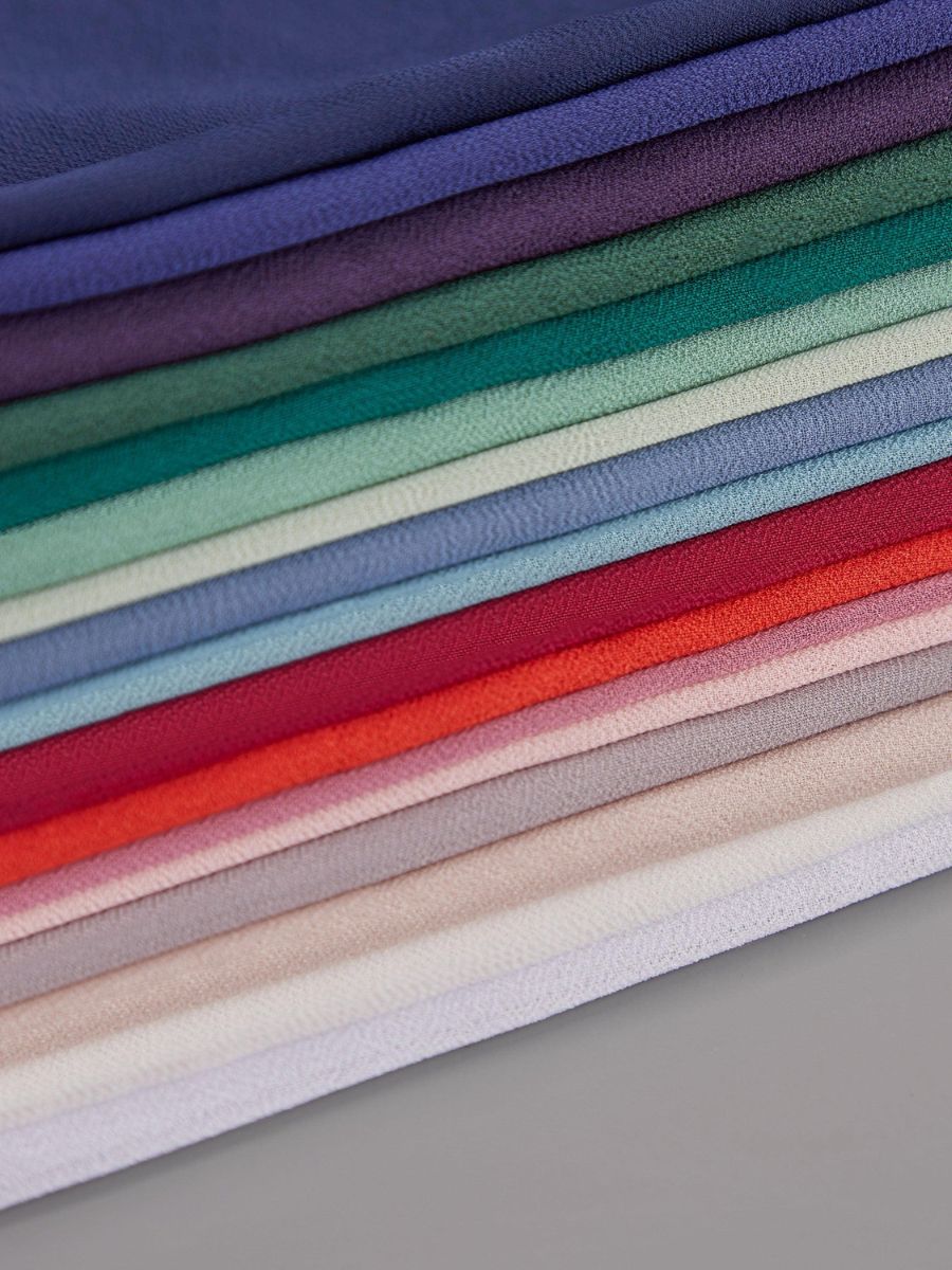 Tissu de robe en mousseline de soie multicolore_couleur_Bordeaux