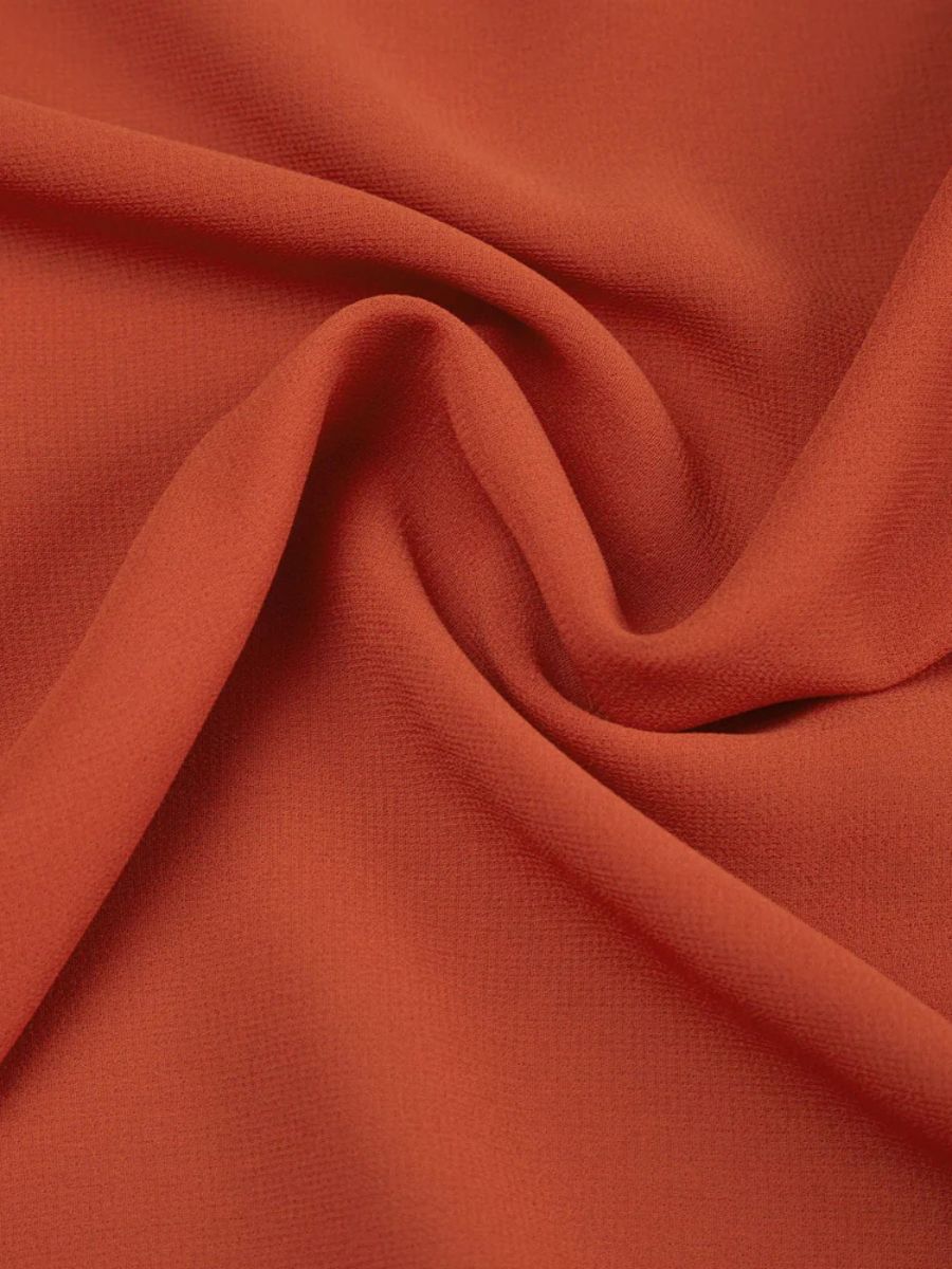 Tissu de robe en mousseline de soie multicolore_couleur_Burnt Orange