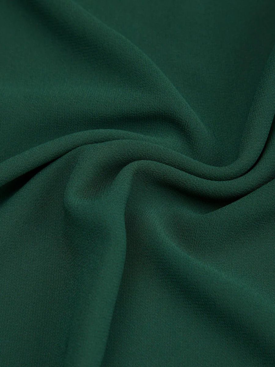 Tissu de robe en mousseline de soie multicolore_couleur_Vert Fonce