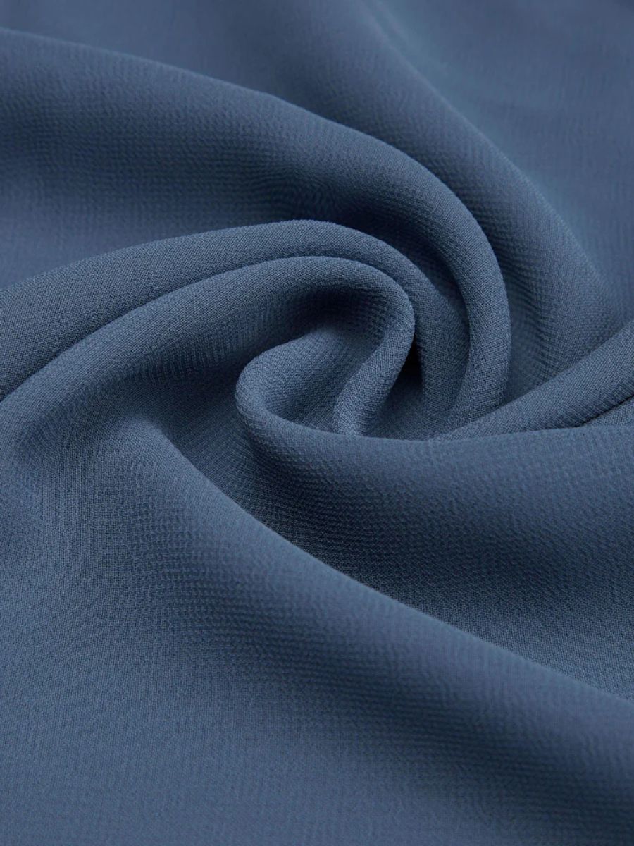 Tissu de robe en mousseline de soie multicolore_couleur_Marine Fume