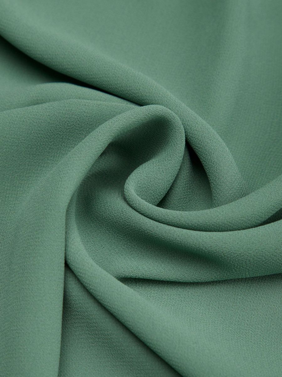 Tissu de robe en mousseline de soie multicolore_couleur_Haricot Vert