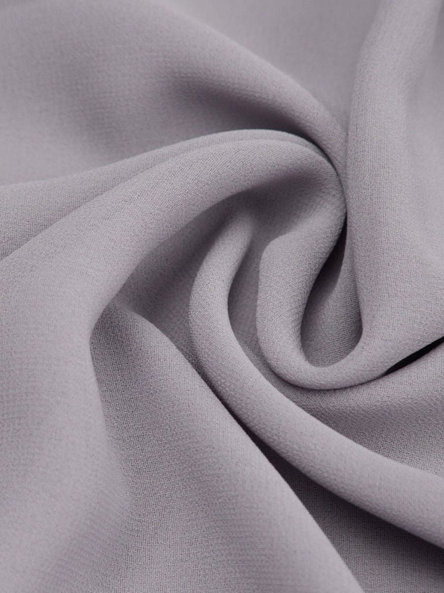 Tissu de robe en mousseline de soie multicolore_couleur_Gris