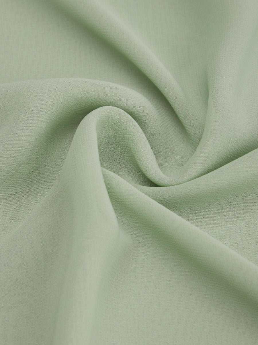 Tissu de robe en mousseline de soie multicolore_couleur_Menthe Verte