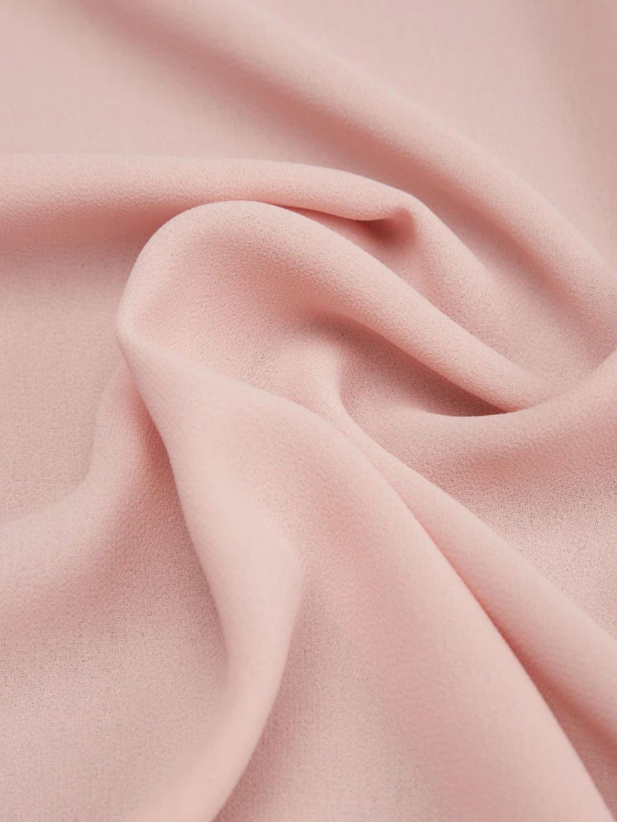 Tissu de robe en mousseline de soie multicolore_couleur_Rose